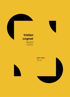 a yellow poster with black circles and the words,'tristan cognet '