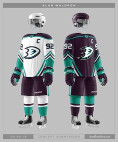 an ice hockey uniform designed to look like the team's uniforms for their upcoming game