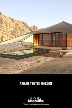 an advertisement for the ashar tented resort