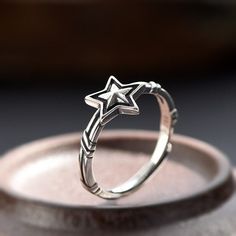 Sterling Silver Star Ring, Minimalistic Star Ring, Stackable Rings, Dainty Star Ring, Stacking Rings, Celestial Ring, Thin Rope Band Ring *Stamped 925 Sterling Silver Ring.  *Adjustable *This ring is stylish and pretty ideal for everyday use. * Gender : Female *Ready to Ship in 1-2 Business Days * The product will be sent to you nicely packages and ready for gift giving. * Visit our store, browse other jewelry, silver, and gold collections, and find the perfect piece you're looking for. ♥️ Look Silver Star Ring, Rings Dainty, Celestial Ring, Ring Stacking, Metal Products, Star Ring, Gold Collection, One Ring, Pretty Jewellery