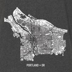 a t - shirt with the map of portland on it