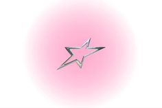 a silver star on a pink background