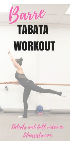 a woman in black shirt and leggings doing a ballet move with text overlay