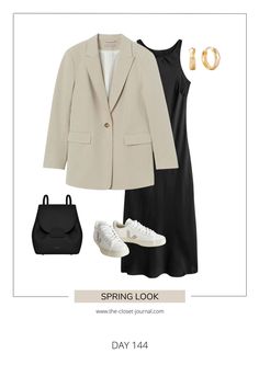 Closet Journal, Neutral Blazer, Casual Outfits Ideas, Fashion Fall Outfits, Fall Outfits Ideas, Classic Capsule Wardrobe, Casual Outfit Inspiration, Beige Blazer, Summer Work Outfits