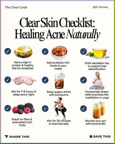 If you’re still breaking out despite having a solid skincare routine or getting monthly facials, there’s a 90% chance that internal imbalances may be causing your nonstop breakouts…  👉🏻 You might be dealing with issues related to gut health, blood sugar management, or hormonal imbalances—which are usually the root causes of acne.  (📣 To find out what’s causing your acne today, take the Acne Personality Quiz via the link in bio.) #hormonalacne #hormonalacne #acnetreatment #acneproblems How To Deal With Hormonal Acne, Acne Safe Foods, How To Heal Hormonal Acne, Hormonal Imbalance Acne, Clear Acne Naturally, Gut Cleansing, Healing Acne, Causes Of Acne