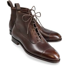 BALMORAL BOOTS IN BROWN GRAIN Balmoral Boots, Cordovan Shoes, Cap Toe Boots, Exclusive Shoes, Dress Boots, Casual Belt, Toe Boots, Dress Shoes Womens, Boots Brown