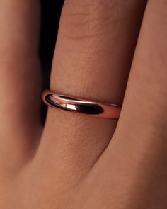 This thick ring comes in a textured or smooth finish. It's cigar band style is great for both men and women! It makes a subtle statement, which is the perfect choice for a wedding band. Looks great when paired with other stacking rings or on its own! This listing is for one SINGLE ring. Made with approximately 3.25mm thick, half-rounded metal, this is our thickest ring to date! Crafted with ethically sourced 14K Rose Gold Fill. *The solder mark on this ring will be slightly more visible due to t Interlocking Ring, Thick Ring, Single Ring, Flat Back Earrings, Bold Rings, Symbolic Jewelry, Solid Gold Earrings, Travel Jewelry Case, Solid Gold Rings