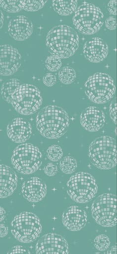 a green background with white circles and stars