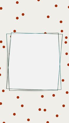 a square frame with red dots on a white background