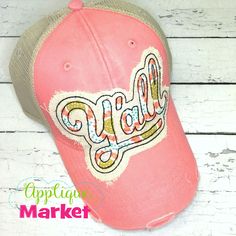 a pink baseball cap with the word grateful painted on it's front and sides