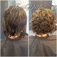 Permed Layered Bob, Permed Bob Hairstyles Before And After, Body Perm Short Hair, Perms For Short Hair Before And After, Surgery Hairstyles, Permed Bobs, Perm For Short Hair, Brown Hair Perm, Short Permed Hair Before And After