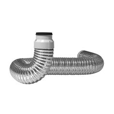 a silver metal pipe on a white background