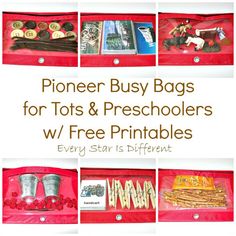 a red case filled with lots of toys and pre - schoolers'w / free printables