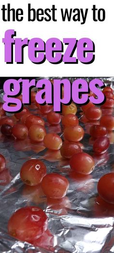 the best way to freeze grapes