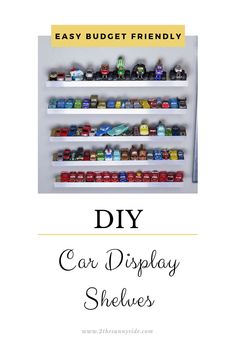 the diy car display shelves are easy to make