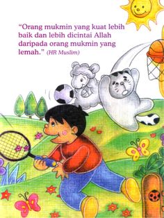 an advertisement for the children's sports program, with cartoon characters and animals on it