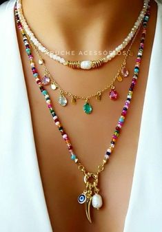 Beaded Necklace Trends 2023, Trending Jewellery 2023, Beaded Jewelry 2023 Trends, Outfits With Green Jewelry, Astrology Beaded Necklace, Handmade Jewelry 2023, Beading Trends 2023, Trending Beaded Bracelets 2023, Necklaces Trend 2024