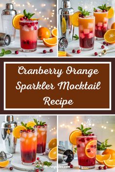 cranberry orange sparkler mocker cocktail recipe