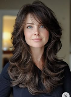 Butterfly Haircut, Tousled Bob, Layered Haircuts For Medium Hair, Hairstyles For Layered Hair, Long Brown Hair, Haircuts For Medium Hair, Long Hair With Bangs, Long Layered Hair, Haircuts For Long Hair