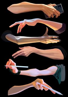 multiple images of hands reaching out to touch each other