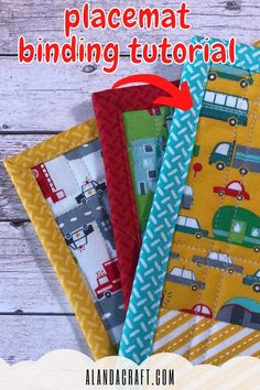 Diy Self Binding Placemats, How To Sew A Placemat, Binding A Placemat, Placemats Diy Easy, Sewing Placemats Easy, Simple Placemats To Sew, Self Binding Placemat Tutorial, Self Binding Placemats Patterns Free, Self Binding Table Runner