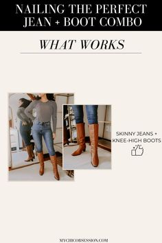 Your Guide on How to Wear Ankle Boots (and More) With Jeans, Plus Tips for Always Getting It Right - MY CHIC OBSESSION Jean Knee High Boots, Style With Boots, How To Wear Ankle Boots