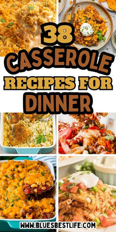 A collection of casserole recipes for dinner. Quick Comfort Food Dinners, Ground Chicken Casserole Recipes, Dinner For 2 Recipes, Easy Casserole Dinner, Recipes With Vegetables, Cozy Casseroles, Comfort Food Dinners, Casserole Meals