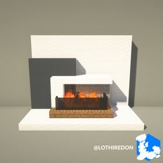 Modern Minecraft Fireplace, Minecraft Bedroom Ideas Modern, Minecraft Modern Fireplace, Minecraft Side Table, Fireplace Ideas Minecraft, Minecraft Ideas Interior, Modern Minecraft Houses Interiors, Minecraft Decorations Ideas, Mincraft Decor Ideas