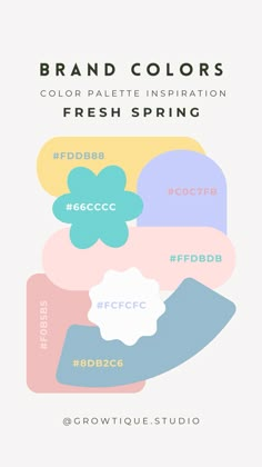 the brand colors for fresh spring