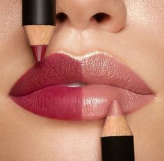 Lip liners Lip Liner Photoshoot, Lip Liner Aesthetic, Ombré Lips, Female Lips, Makeup Stand, Lip Shapes, Natural Lip