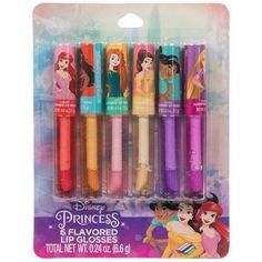 disney princess and the frog gel pen set with 6 different color pens in each case