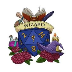 the wizard's dice is surrounded by flowers and candles