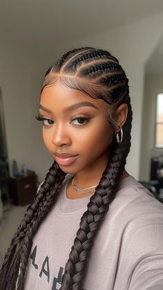 Jumbo Knotless Cornrows for a Sleek Look 🌿 Knotless Cornrows, Jumbo Cornrows, Cornrows Updo, Rock Star Hair, Jumbo Knotless, Hair Color Brown Chestnut, Redhead Hairstyles, Carrot Hairstyles