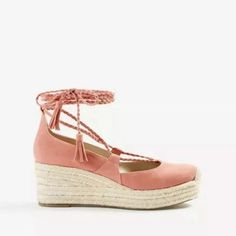 New Ann Taylor Elsa Suede Espadrille Wedges Shoes Pink Sunset Wrap Around Size 8 Ann Taylor New Without Box Size: Women’s Us Size 8 Color: Pink Sunset Wedges Wraparound Ankle Ties With Tassels Rich Suede Round Toe Padded Footbed For Complete Comfort Covered 2 1/4” Heel Runs Slightly Narrow According To Reviewers No Returns Accepted. Thank You And Have An Amazing Day! Casual Pink Lace-up Heels, Pink Lace-up Heels For Spring, Spring Pink Platform Espadrilles, Pink Platform Espadrilles For Spring, Pink Round Toe Espadrilles For Spring, Pink Closed Toe Platform Espadrilles, Pink Platform Wedge Heel Espadrilles, Pink Platform Espadrilles With Wedge Heel, Pink Closed Toe Espadrilles For Spring