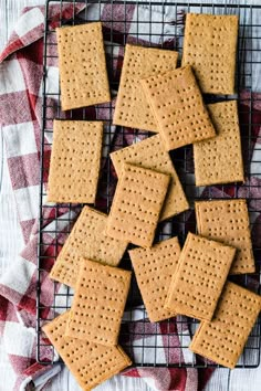 crackers on a cooling rack ready to be eaten