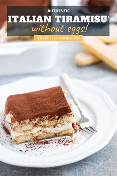 a piece of cake sitting on top of a white plate next to a knife and fork