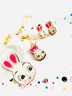 Hop into Easter with this playful bunny necklace by Rosie Rose Parker. With its cute and kitschy charm, celebrate the holiday in style. Perfect for adding a touch of quirky fun to your outfit. Bunny Necklace, Easter Jewelry, Digital Gift Card, Easter Bunny, Your Outfit, Charm Necklace, The Holiday, In Style, Gift Card