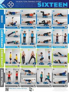 the poster shows how to do different exercises