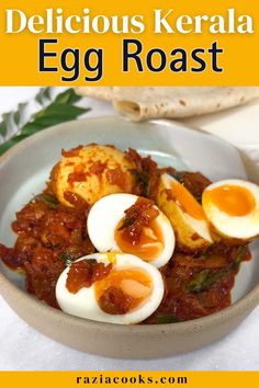 delicious kerala egg roast recipe in a bowl