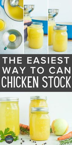 the easy way to can chicken stock in mason jars