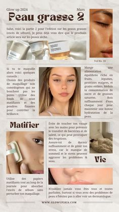 Voici la deuxième partie de l’article sur les peaux grasses ! Beauty Natural Products, Beauty Illustration, Girl Life Hacks, All Things Beauty, Grasses