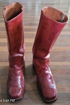 Vintage 1970s Frye 2950  Campus Women's Tall  Boots Wine Size 11.5 B  USA  | eBay Tall Red Boots, Frye Boots Outfit, Fall Fashion Vintage, Boots Outfit For Women, Tall Boots Outfit, 70s Boots, Dollar Dress, Frye Campus Boots, Campus Boots