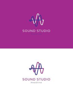 the logo for sound studio, which is designed to look like an abstract line art