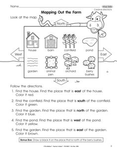 the worksheet for reading about farm animals and their habitats, with pictures on it