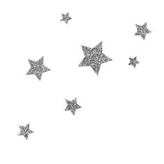 silver glitter stars are flying in the air