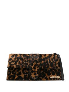 Jacquemus Le Bambino Long, Long Shoulder Bag, Shoulder Bag Brown, Versace Outfit, Leopard Pattern, Calf Hair, Letter Logo