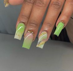 Light Green Nails, Green Acrylic Nails, Acrylic Toe Nails, Long Acrylic Nails Coffin