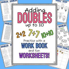 adding doubles up to 10 worksheets with numbers