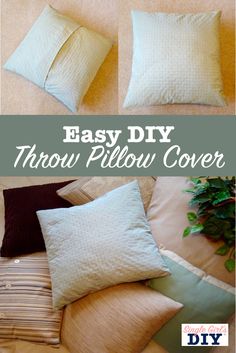 easy diy throw pillow cover