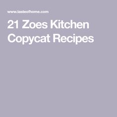 the text reads 21 zees kitchen copycat recipes